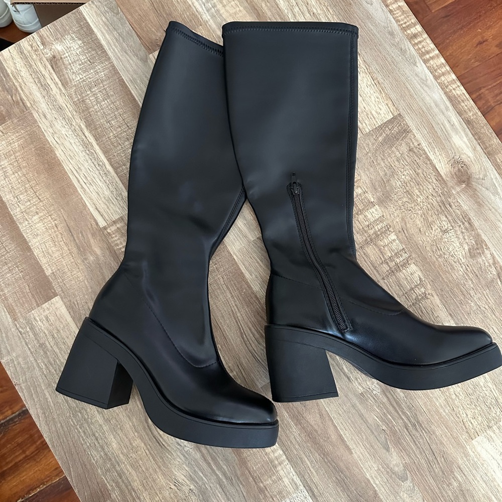 Target Wild Fable Black Platform Knee-High Boots